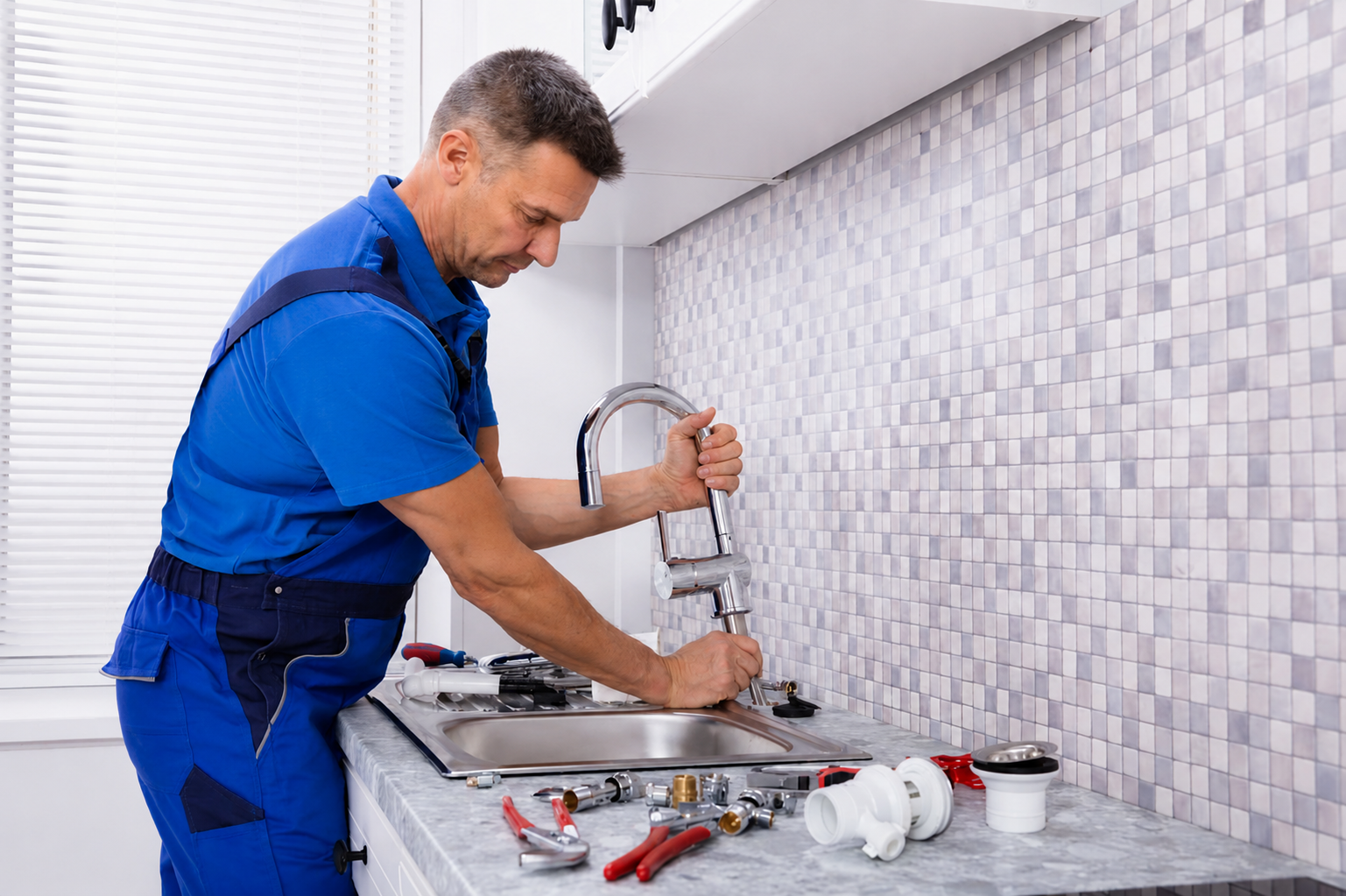 Aqua Pro Plumbing technician at work